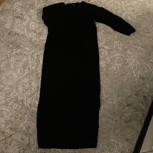 Black sweater midi dress